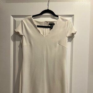 Aqua White Scalloped Mini Dress